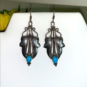 Vintage Silver and Turquoise Earrings